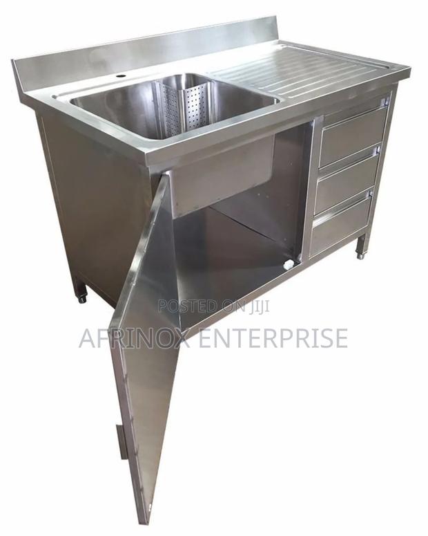 Customised Cabinet With Sink. Smart Storage + Hygienic Washing