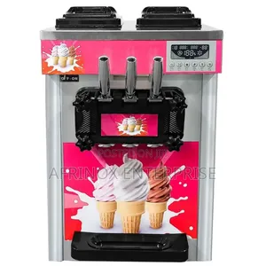 Refrigerated, Ice Cream Maker Machine. Soft Ice Cream Machine