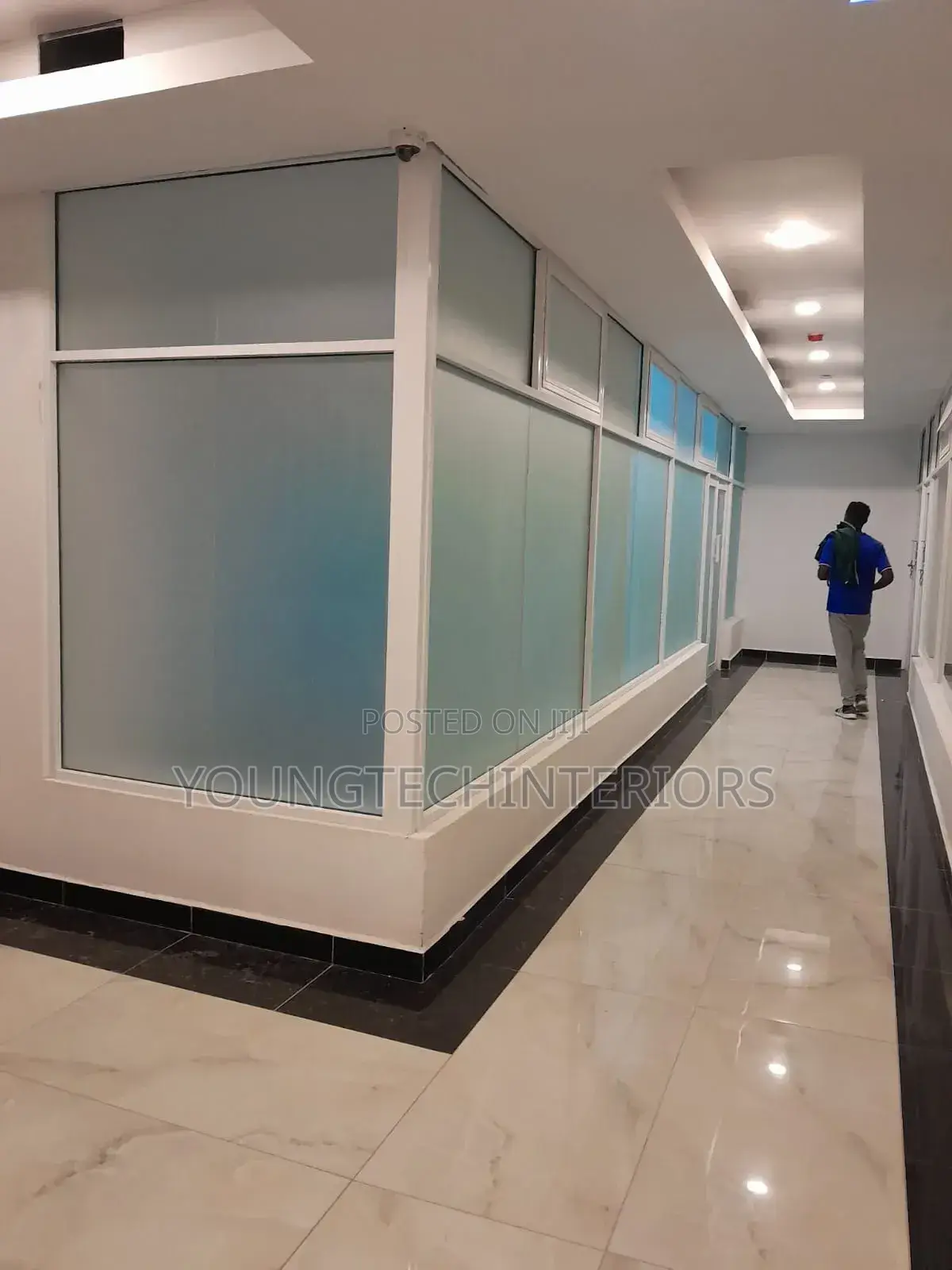 Aluminium Office Partition With Tinted Glass