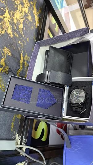 Men Gift Package Watch Tie Belt Wallet