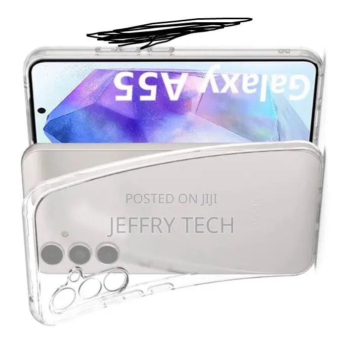 Transparent Case Compatible With Samsung Galaxy A55 + 1 Shockpro