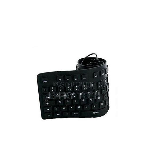 High-Quality Wired Usb Flexible Keyboard - Black - main view