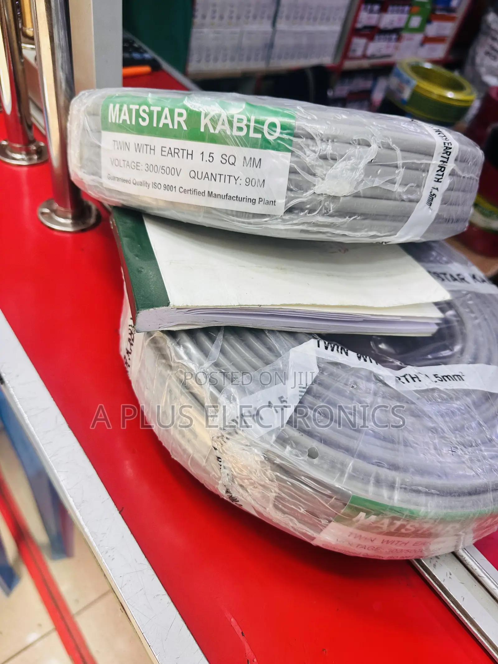 Matstar 1.5mm Twin Earth House Wiring Cable Strong Copper 90m Length