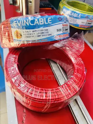 Red Evincable 2.5mm Standard Single Core Electric Wire – 90 M Length