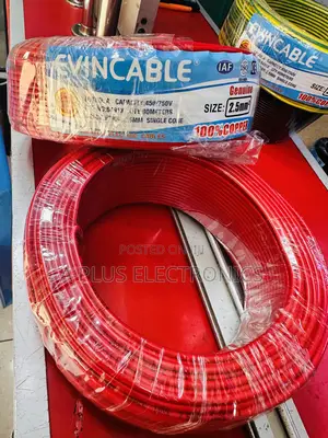 Original Red Evincable 2.5mm Single Core Electr Wire Safe Reliable 90m
