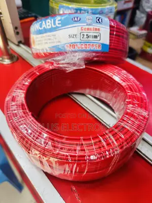 Red Evincable 2.5mm Single Copper Wire for Home Office Electrical 90m