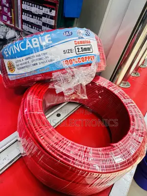 Genuine Red Evincable 2.5mm Single Electric Wire Safe House Wiring 90m