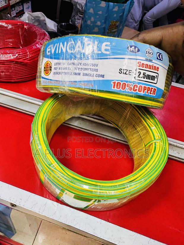 Durable Single Electric Wire 2.5mm2 – 90m Green/Yellow
