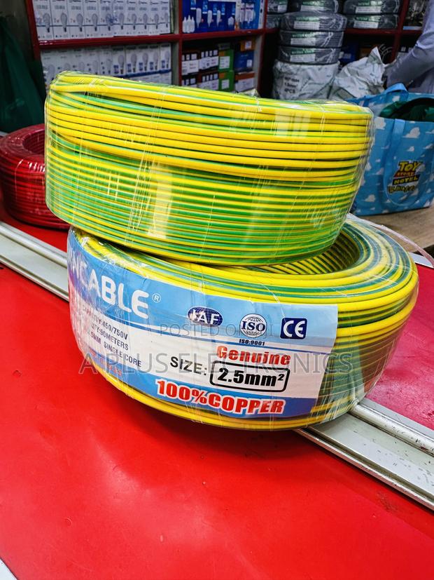 Top Quality Green Yellow Evincable2.5mm2 Wire – 90 Metres Green/Yellow