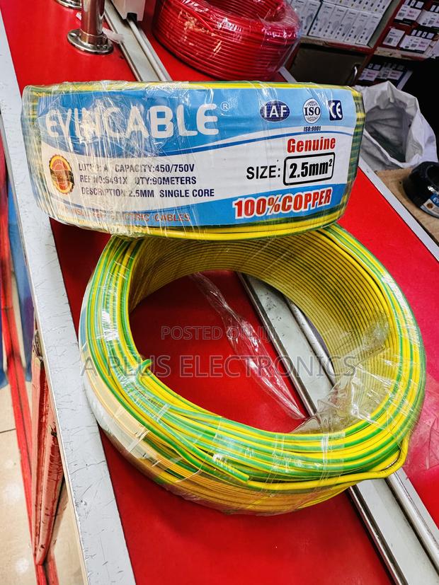 90m Green Yellow Evincable Single-Core Wire – Reliable Flexible
