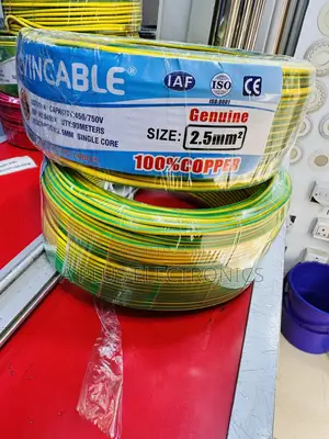 Safe 2.5mm2 Evincable Green Yellow Wiring Cable – 90 Metres Roll