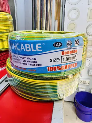 Flexible Evincable 1.5mm Single Core Electric Wire – Green/Yellow