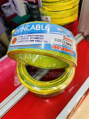 Original 1.5mm Green-Yellow Wire Evincable Single Core– 90m Full Roll