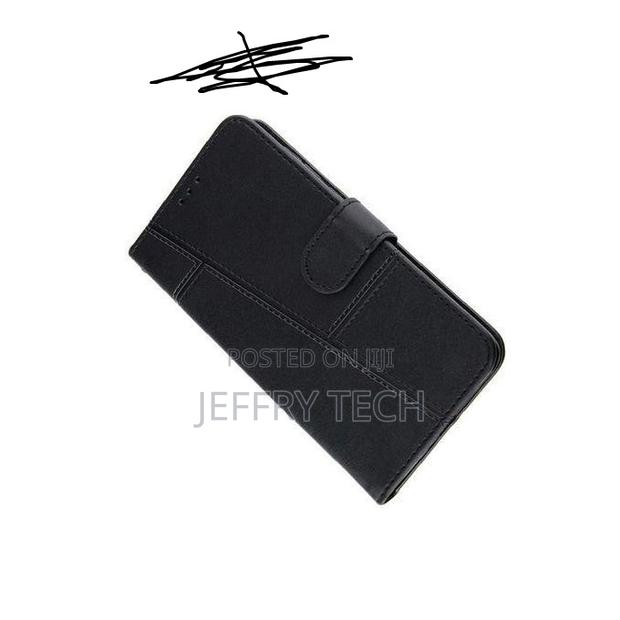 Leather Flip Case Compatible With Tecno Camon 20 Pro - Black - thumbnail 2