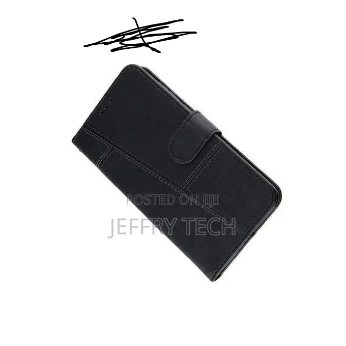 Leather Flip Case Compatible With Tecno Camon 20 Pro - Black
