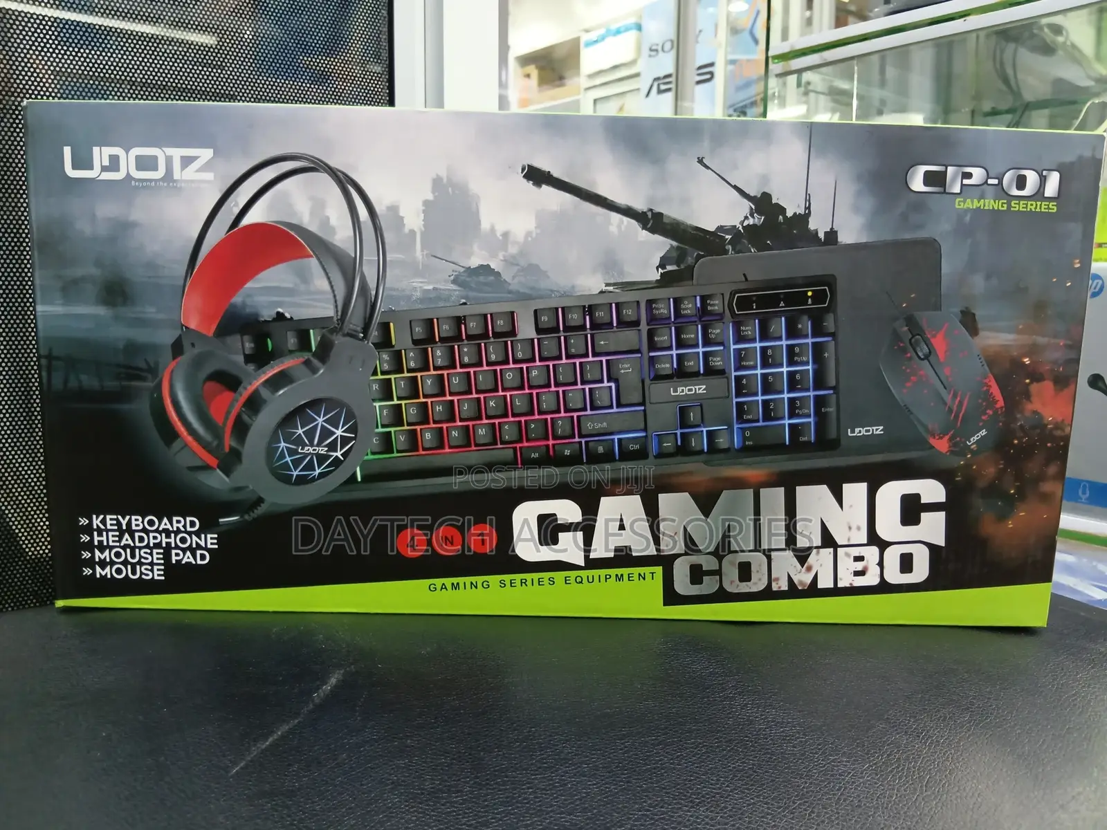 Udotz Gaming Combo Cp01 – 4-in-1 RGB Gaming Set