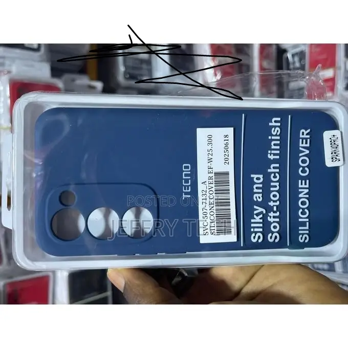 Tecno Spark 40 Pro Plus Silicone Case With 1 Shockproof Cover - Blue
