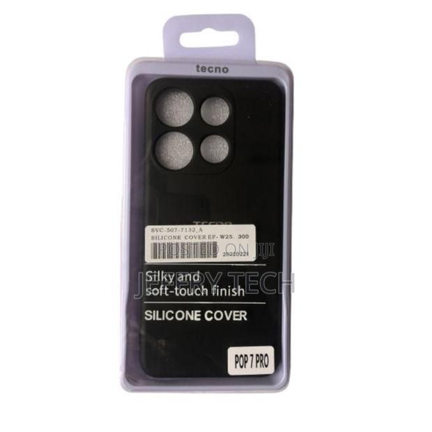 Tecno Silicone Case for Tecno Pop 7 Pro + 2 - Shockproof - Black - main view