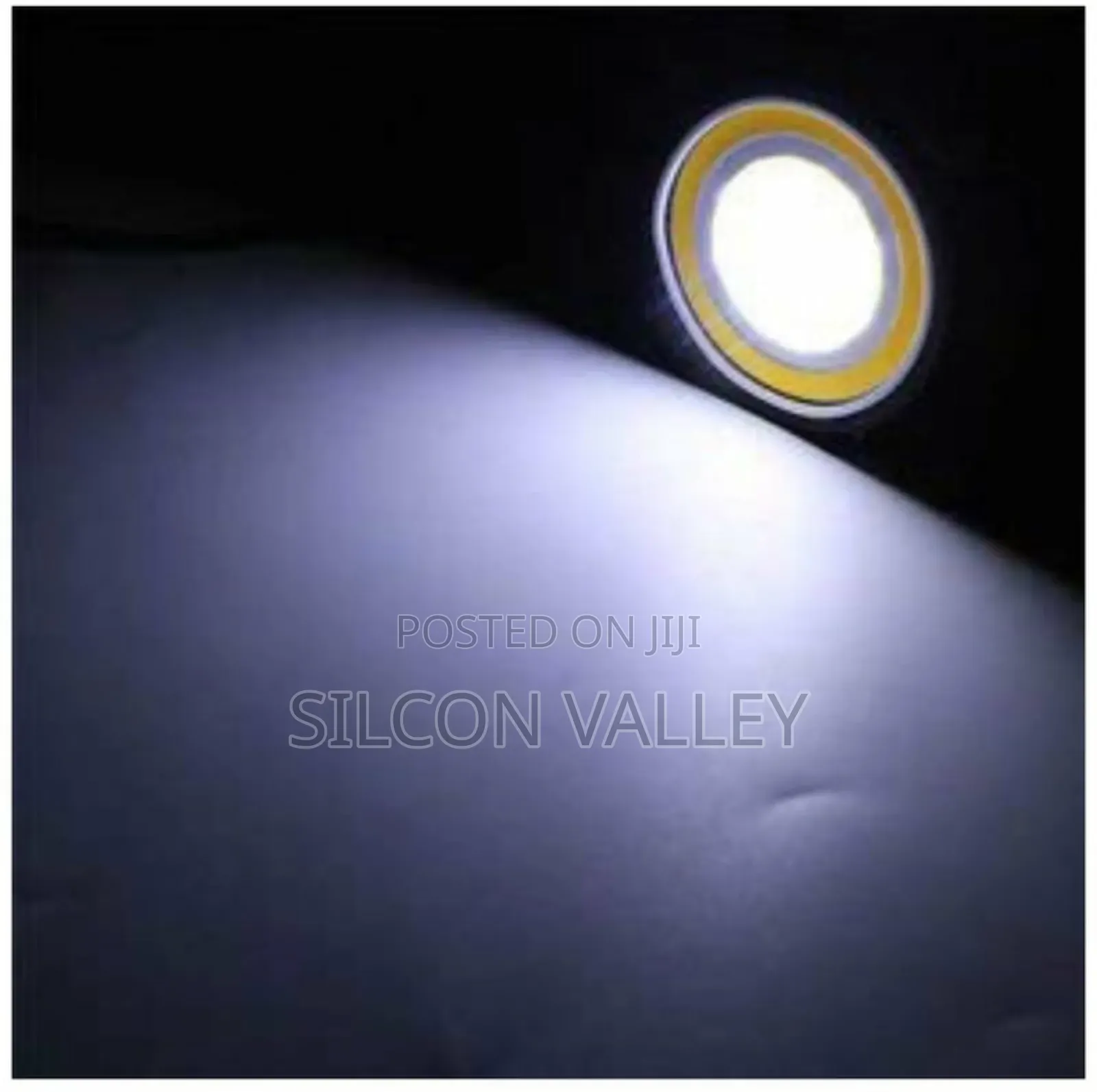 Car Led Cob DRL Daytime Running Light Round , Yellow,White)