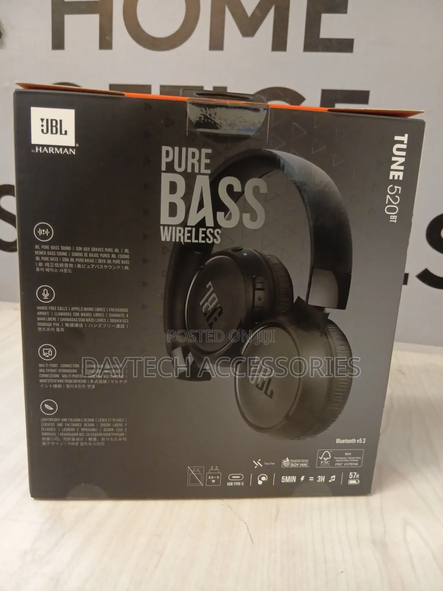 JBL Tune 520bt | Wireless on-Ear Headphones - Black
