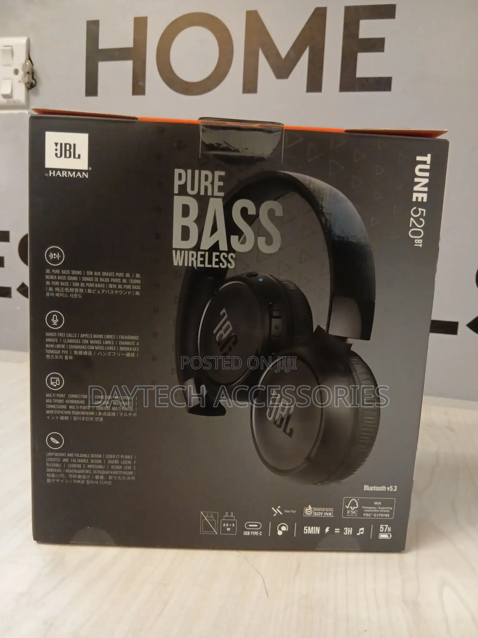 JBL Tune 520bt | Wireless on-Ear Headphones - Black