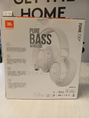 JBL Tune 720bt Wireless on-Ear Headphones (Black)