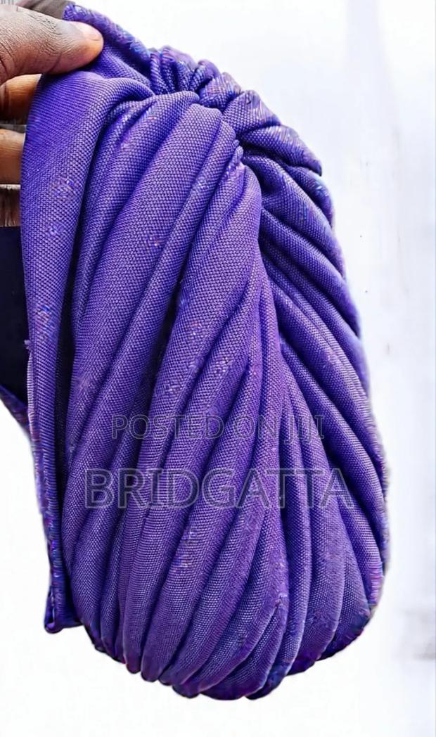 Womens Turban Purple Hat - main view
