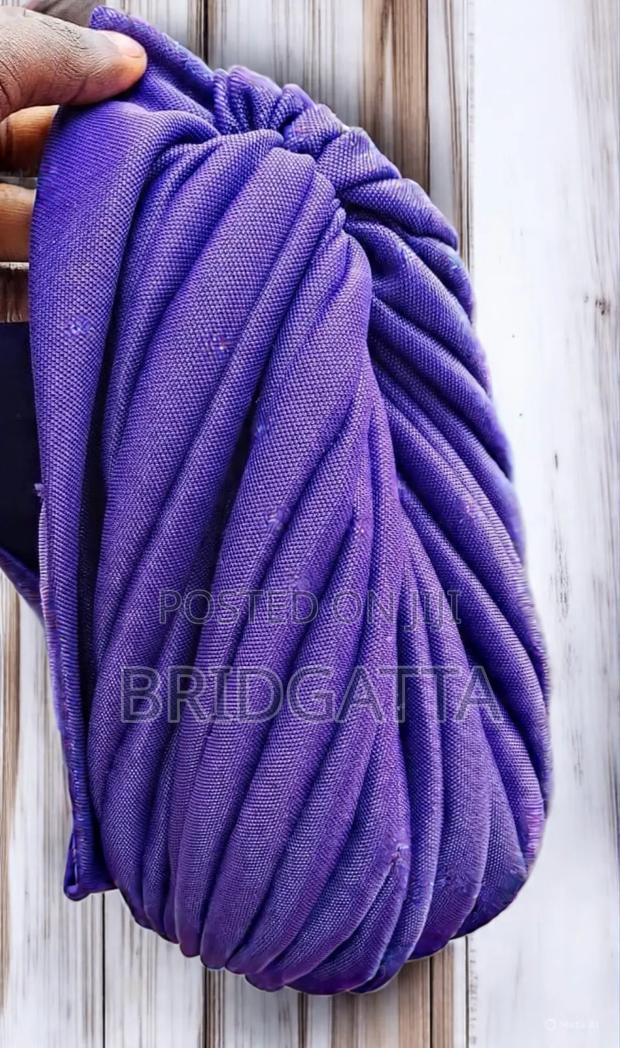 Womens Turban Purple Hat - thumbnail 3