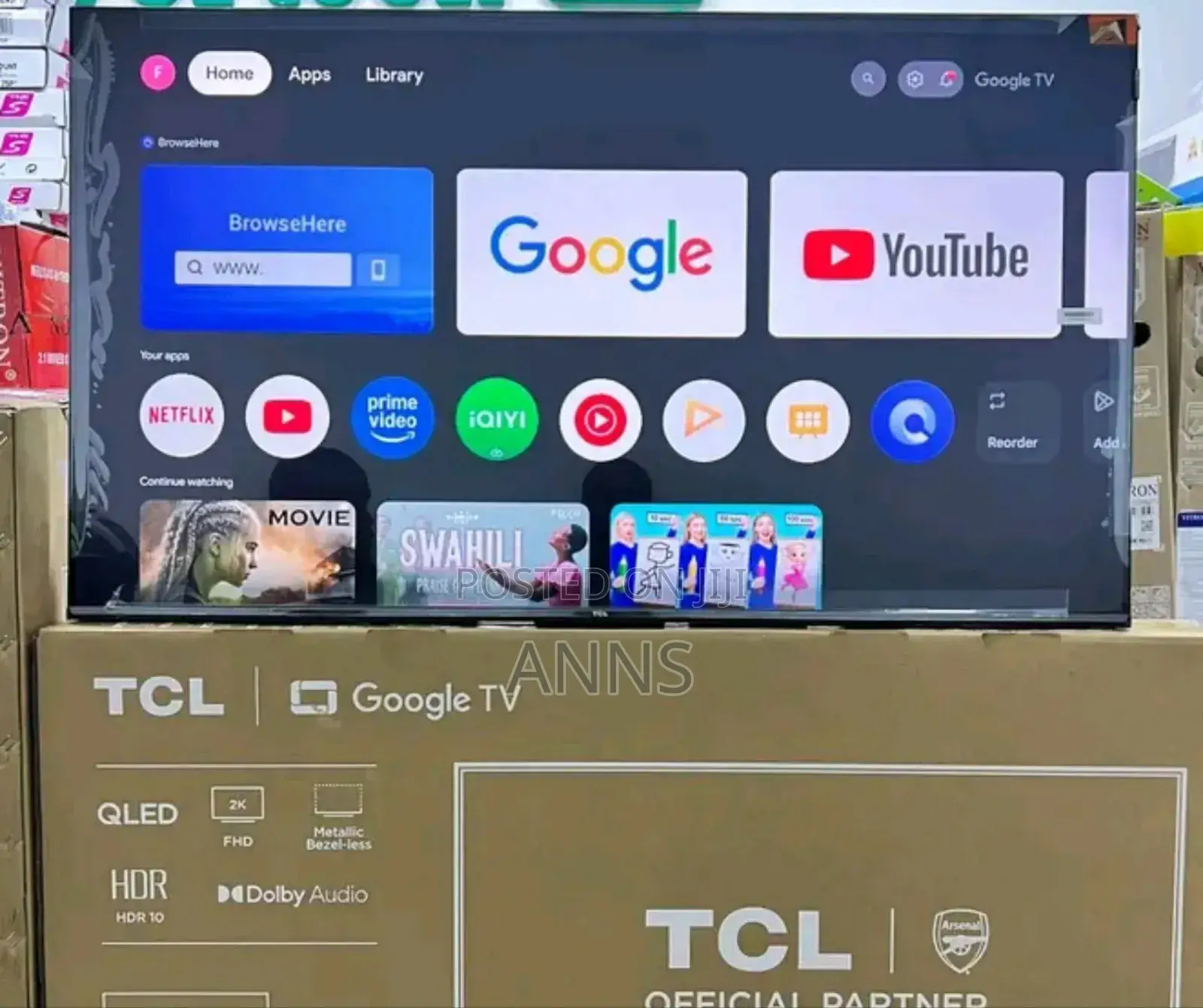 Frameless 50 Inch TCL Television