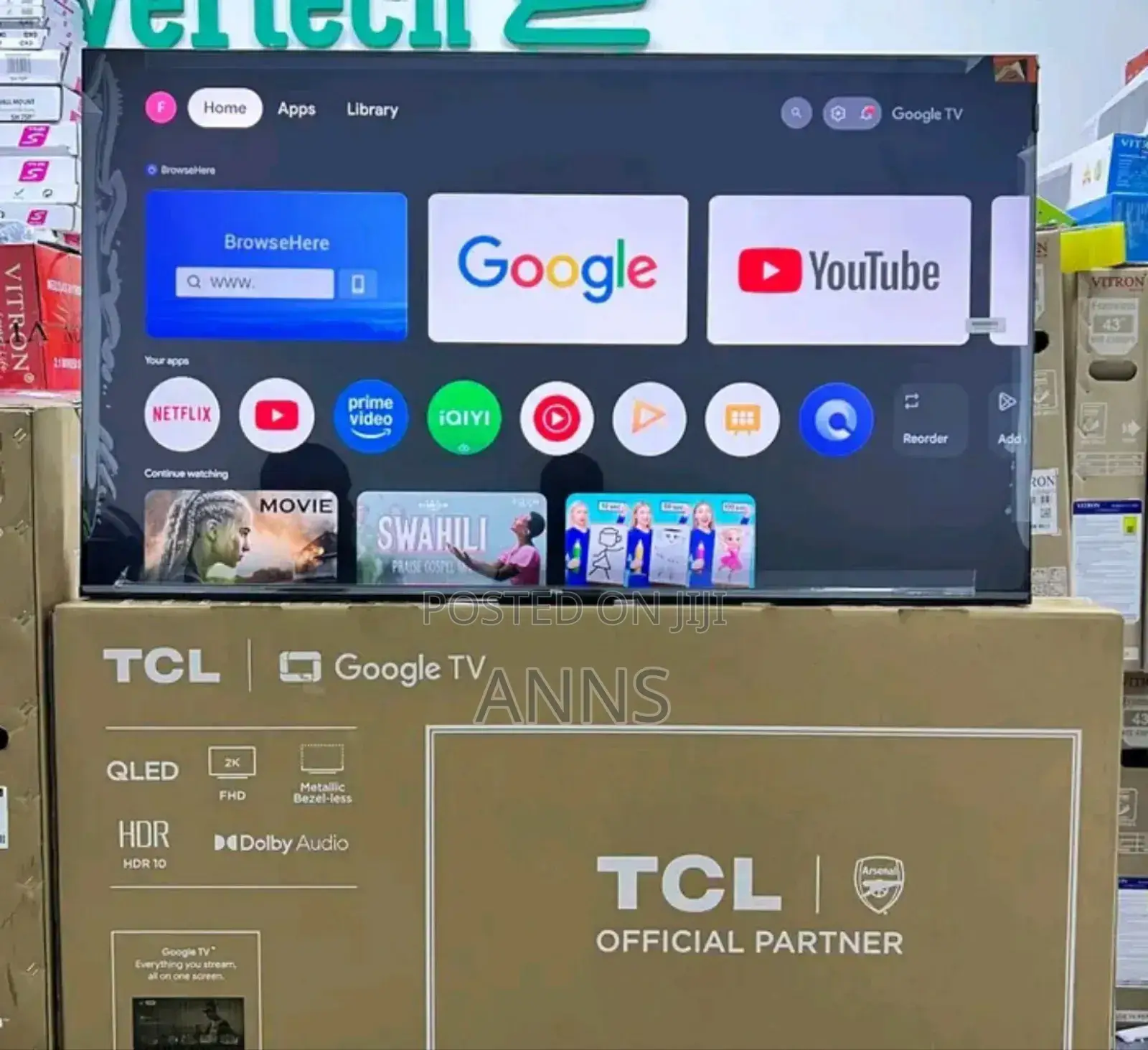 Frameless 50 Inch TCL Television