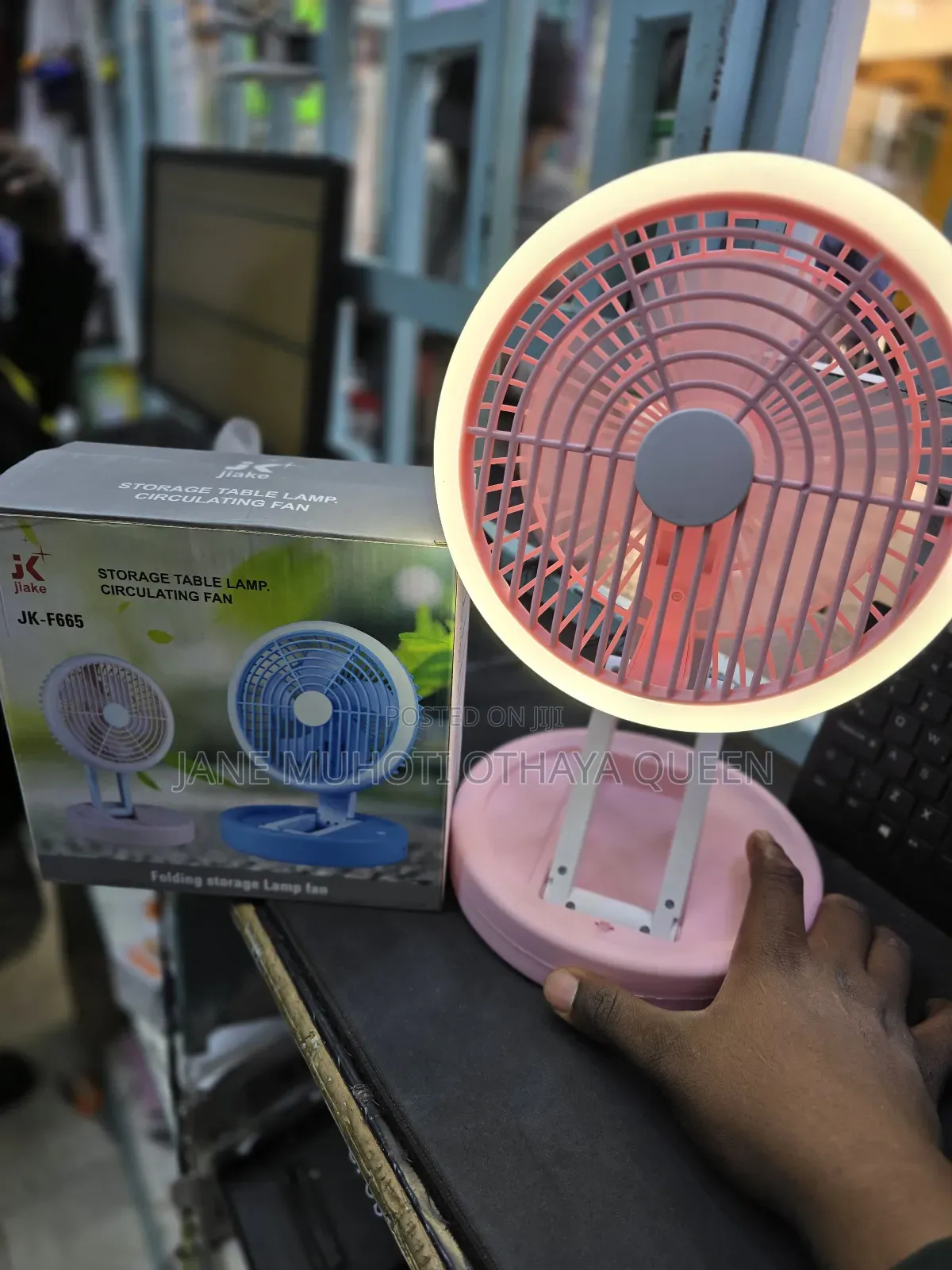 Storage Table Lamp Circulating Fan