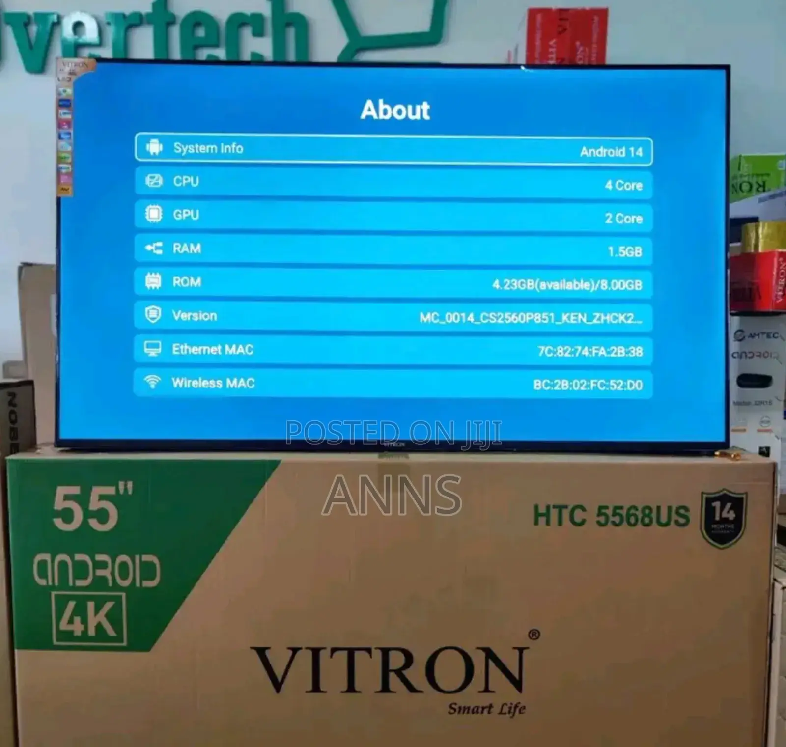 14 Months Warranty Vitron 55 Inch Htc55