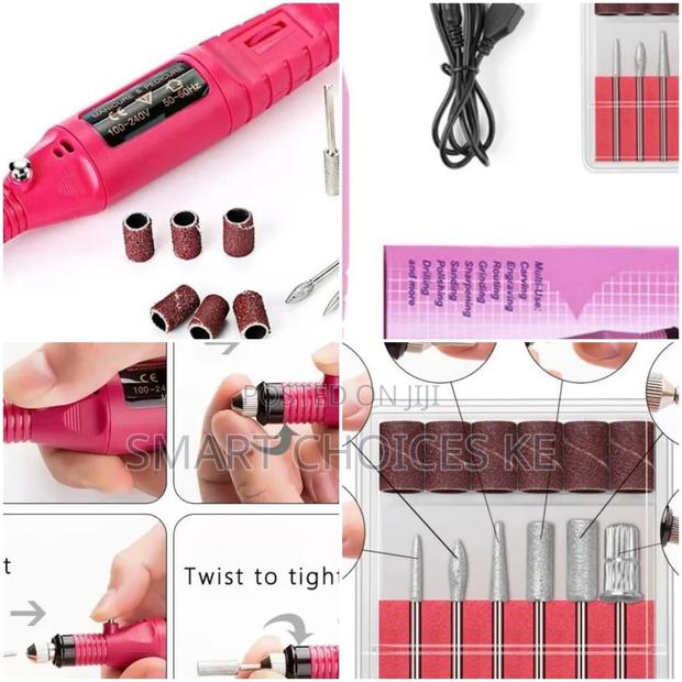 Variable Speed Rotary Nail Drill Machine With 5 Drill Bits Set