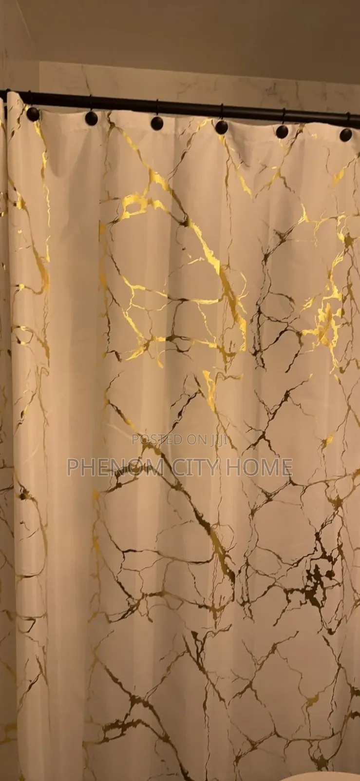 Marble Polyester Shower Curtains