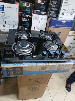 Bolesi Built-in Hob 60cm 4gas Burner(1wok)Glass Top Automatic Ignition
