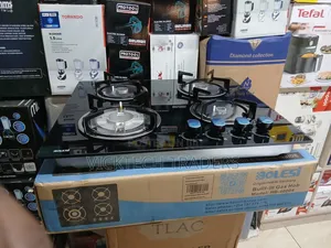 Bolesi Built-in Hob 60cm 4gas Burner(1wok)Glass Top Automatic Ignition