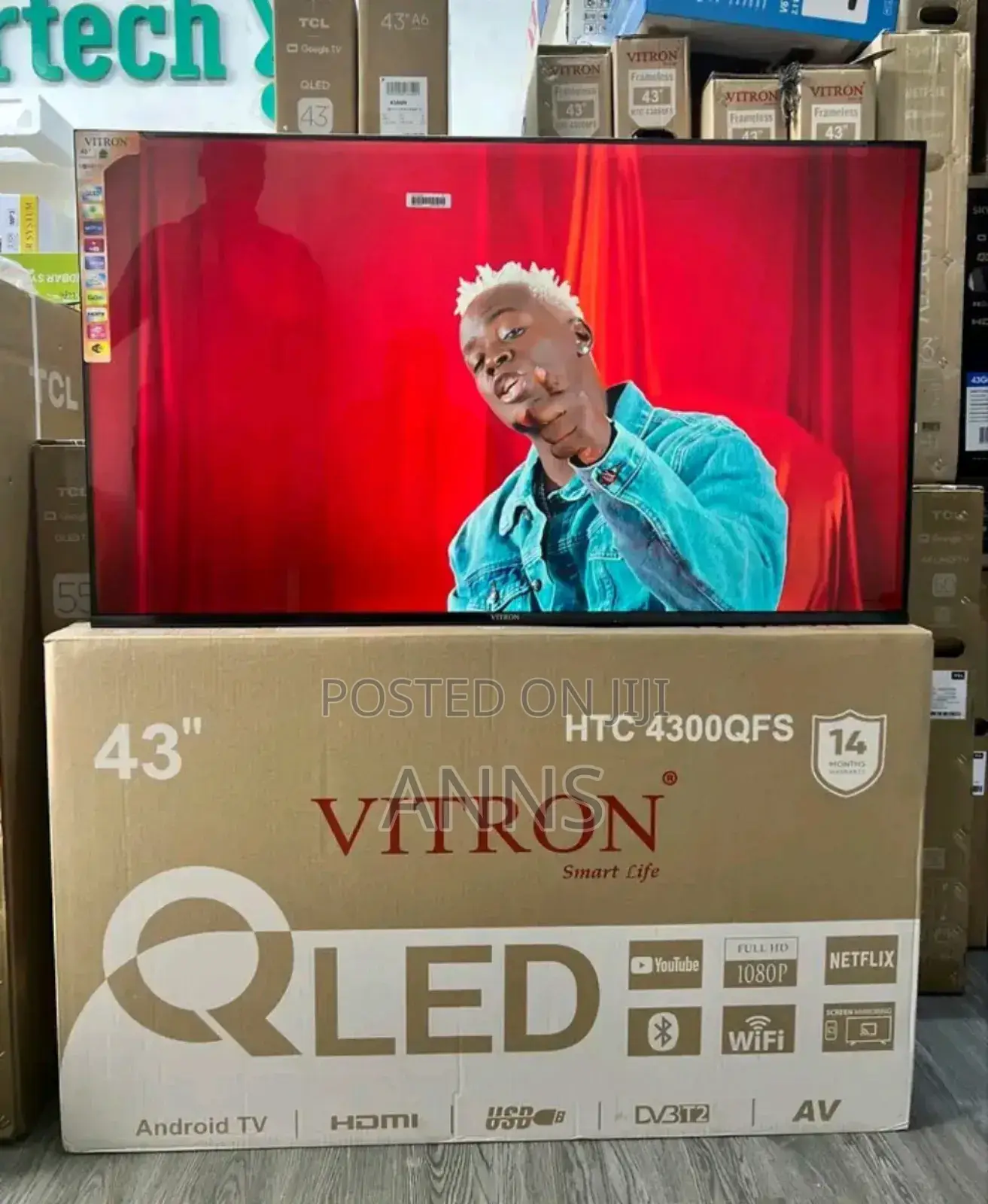Ample Storage 8 Gb Ram Vitron 43 Inch Qled Television