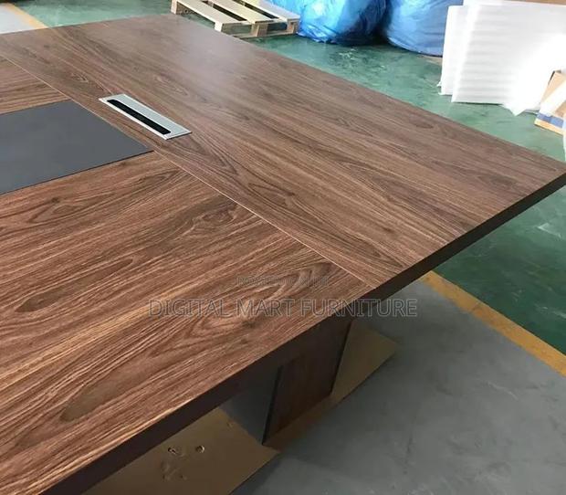 Modern Brown Boardroom Table With Cable Management - thumbnail 14