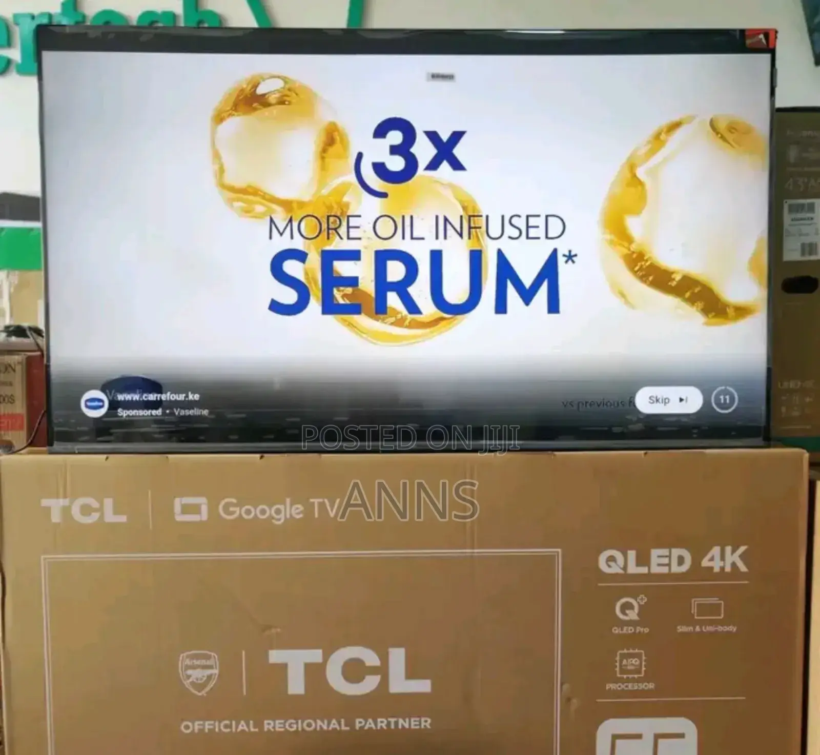 Bluetooth Enabled and Wifi Connectivity TCL 55 Inch Qled Tv