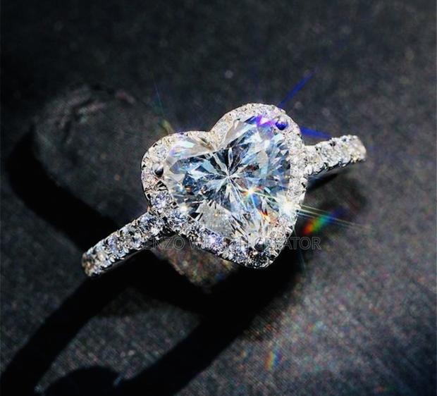 Silver Heart Ring Displays Love - main view