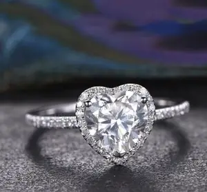 Silver Heart Ring Displays Love