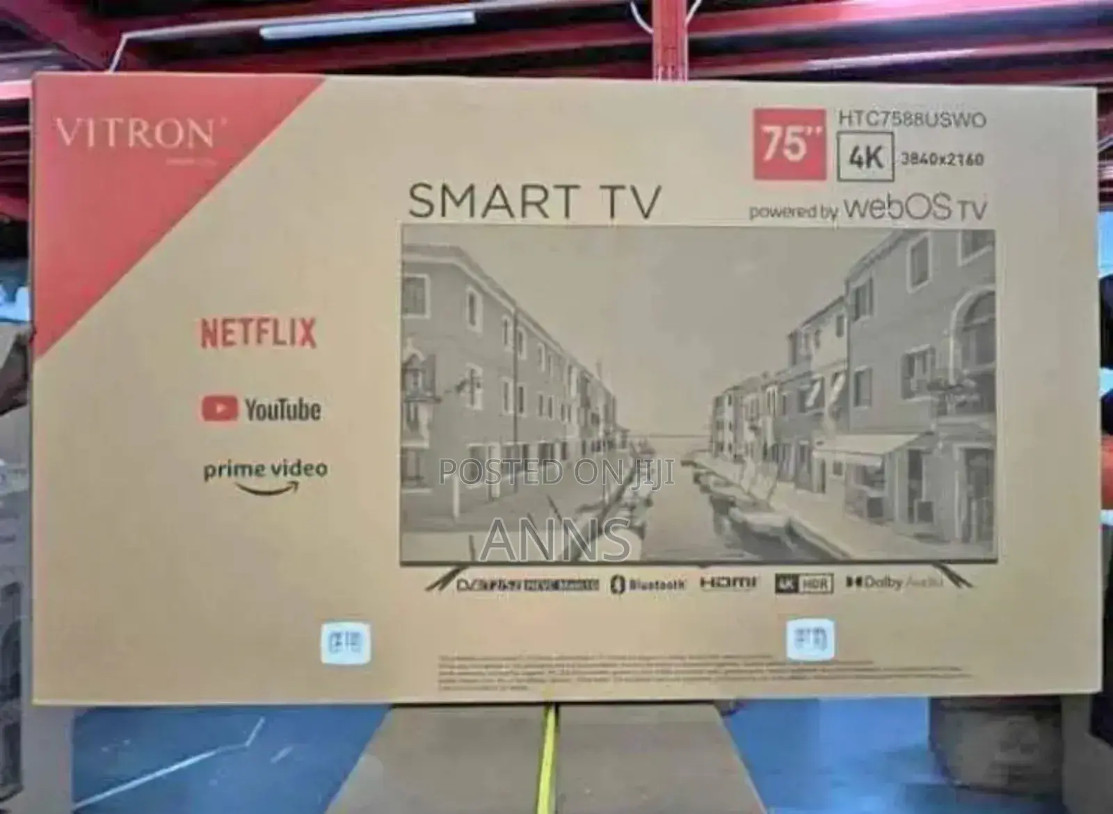 4 K Bluetooth Enabled Vitron 75 Inch Webos Frameless Tv