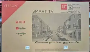 4 K Bluetooth Enabled Vitron 75 Inch Webos Frameless Tv
