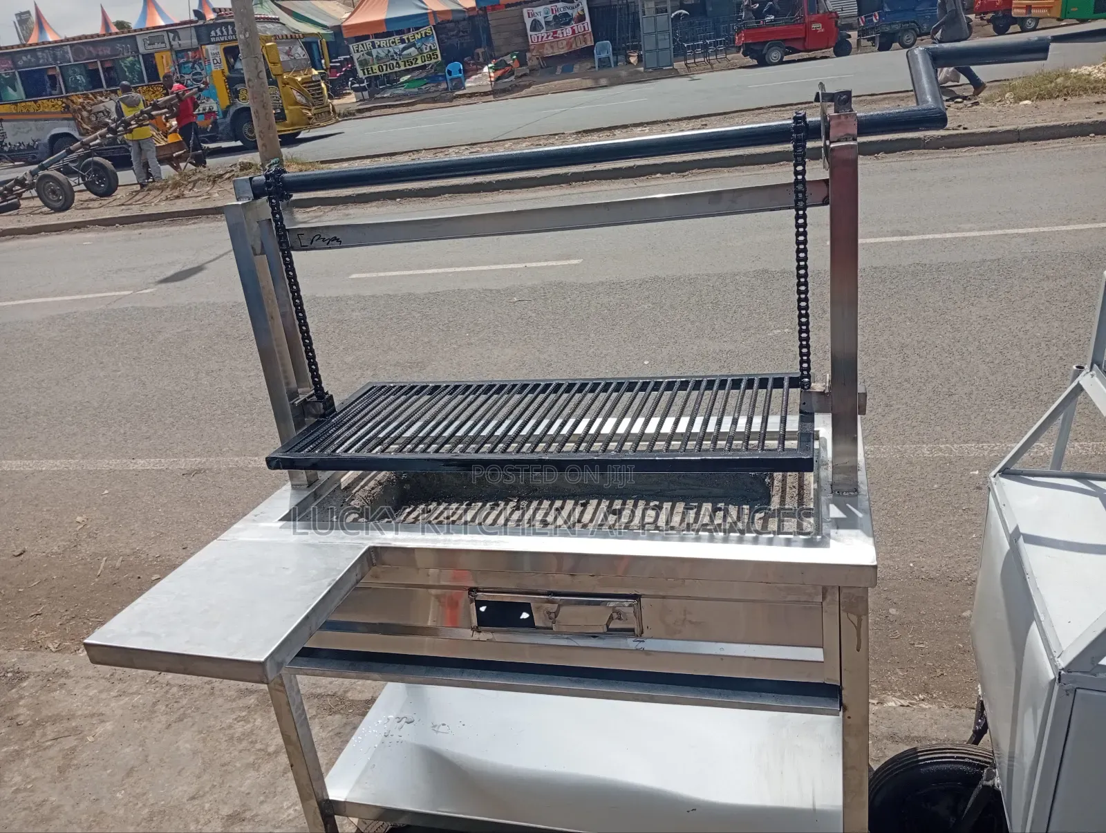 Stainless Steel Meat Grill Energy Saver Jiko.