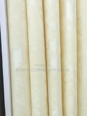 Cream Yellow Curtains With Plain White Sheers