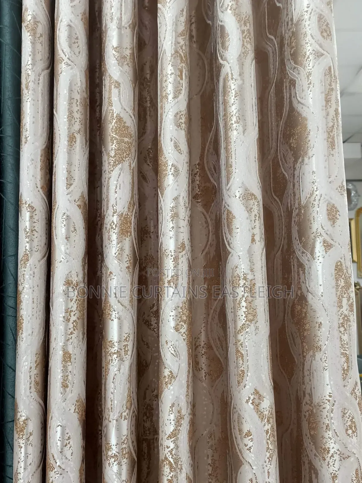 Blige and Grey Curtains for Living Rooms