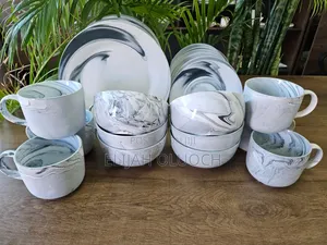 24pc Unique Ceramic Dinner Set