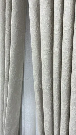 Cream Curtains and White Sheers