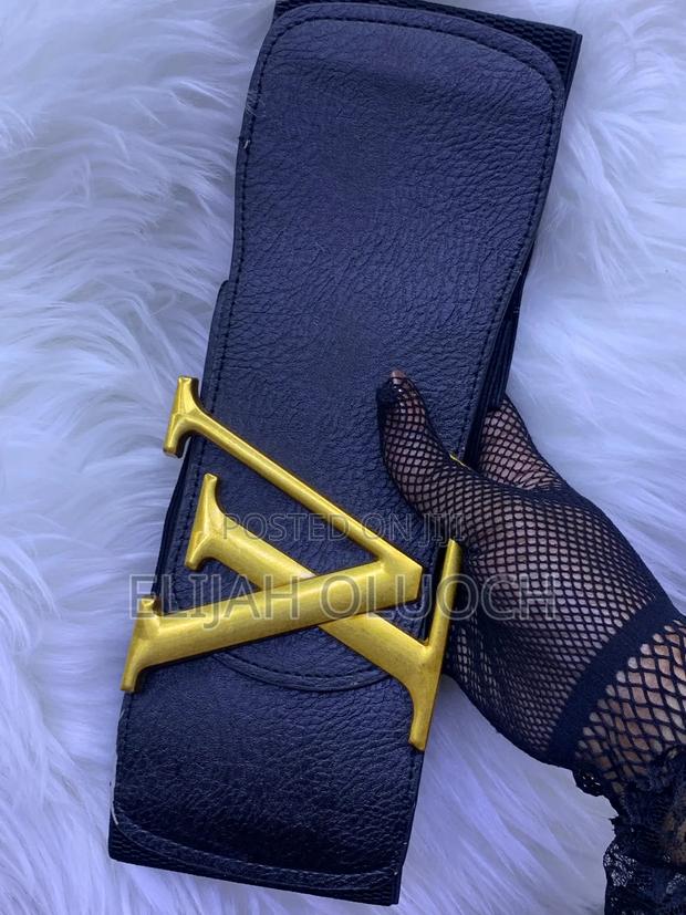 Wide Designer Ladies Belt Black
