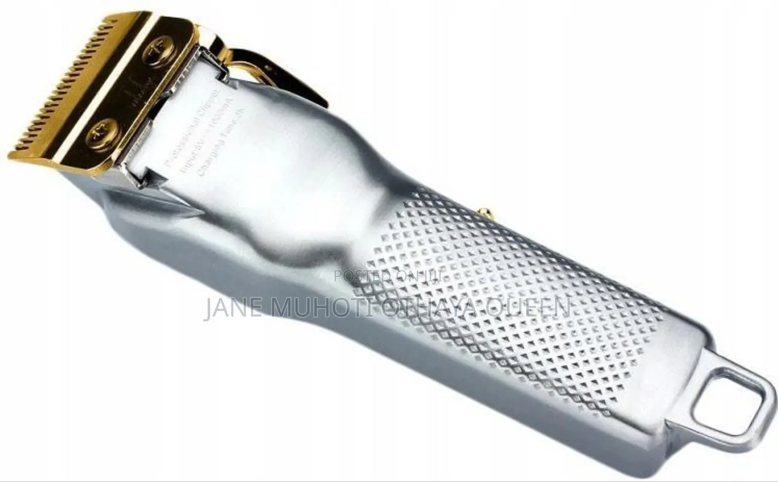 Wmark Ng-220b Professional Hair Clipper Gold Metal Cordless